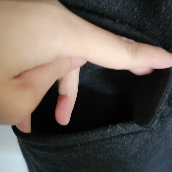 W Concept Wool Knit Double Breasted Button Long Sleeve Long Pea Coat Size Small - Picture 4 of 12